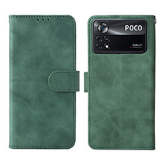 Funda de Cuero Cartera con Soporte Carcasa L01Z para Xiaomi Redmi Note 11E Pro 5G Verde