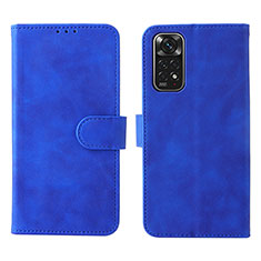 Funda de Cuero Cartera con Soporte Carcasa L01Z para Xiaomi Redmi Note 11S 4G Azul