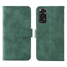 Funda de Cuero Cartera con Soporte Carcasa L01Z para Xiaomi Redmi Note 11S 4G Verde