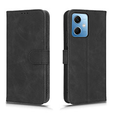 Funda de Cuero Cartera con Soporte Carcasa L01Z para Xiaomi Redmi Note 12 5G Negro