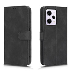 Funda de Cuero Cartera con Soporte Carcasa L01Z para Xiaomi Redmi Note 12 Pro 5G Negro