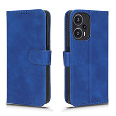 Funda de Cuero Cartera con Soporte Carcasa L01Z para Xiaomi Redmi Note 12 Turbo 5G Azul