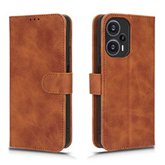 Funda de Cuero Cartera con Soporte Carcasa L01Z para Xiaomi Redmi Note 12 Turbo 5G Marron