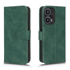 Funda de Cuero Cartera con Soporte Carcasa L01Z para Xiaomi Redmi Note 12 Turbo 5G Verde