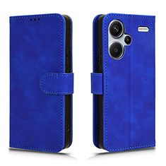 Funda de Cuero Cartera con Soporte Carcasa L01Z para Xiaomi Redmi Note 13 Pro+ Plus 5G Azul