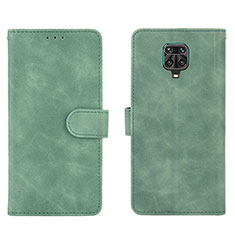 Funda de Cuero Cartera con Soporte Carcasa L01Z para Xiaomi Redmi Note 9 Pro Verde