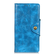 Funda de Cuero Cartera con Soporte Carcasa L02 para Alcatel 3L Azul