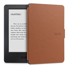 Funda de Cuero Cartera con Soporte Carcasa L02 para Amazon Kindle Paperwhite 6 inch Marron