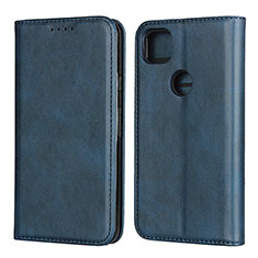 Funda de Cuero Cartera con Soporte Carcasa L02 para Google Pixel 4a Azul