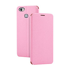 Funda de Cuero Cartera con Soporte Carcasa L02 para Huawei Honor V8 Max Rosa