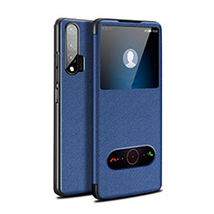 Funda de Cuero Cartera con Soporte Carcasa L02 para Huawei Nova 6 Azul