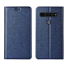 Funda de Cuero Cartera con Soporte Carcasa L02 para LG K41S Azul