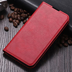 Funda de Cuero Cartera con Soporte Carcasa L02 para Oppo A11 Rojo