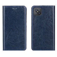 Funda de Cuero Cartera con Soporte Carcasa L02 para Oppo A92s 5G Azul