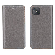 Funda de Cuero Cartera con Soporte Carcasa L02 para Oppo A92s 5G Gris