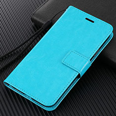 Funda de Cuero Cartera con Soporte Carcasa L02 para Oppo Find X2 Neo Azul Cielo