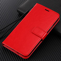 Funda de Cuero Cartera con Soporte Carcasa L02 para Oppo Reno3 Pro Rojo