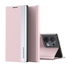 Funda de Cuero Cartera con Soporte Carcasa L02 para Oppo Reno8 Pro+ Plus 5G Rosa