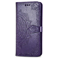 Funda de Cuero Cartera con Soporte Carcasa L02 para Realme Narzo 20A Morado