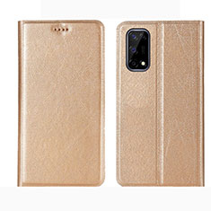 Funda de Cuero Cartera con Soporte Carcasa L02 para Realme Q2 5G Oro