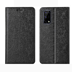 Funda de Cuero Cartera con Soporte Carcasa L02 para Realme V5 5G Negro