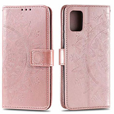 Funda de Cuero Cartera con Soporte Carcasa L02 para Samsung Galaxy A71 5G Oro Rosa