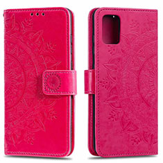 Funda de Cuero Cartera con Soporte Carcasa L02 para Samsung Galaxy A71 5G Rosa Roja