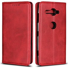 Funda de Cuero Cartera con Soporte Carcasa L02 para Sony Xperia XZ2 Compact Rojo