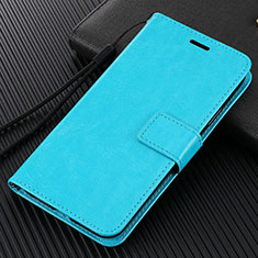 Funda de Cuero Cartera con Soporte Carcasa L02 para Vivo X50 Lite Azul Cielo