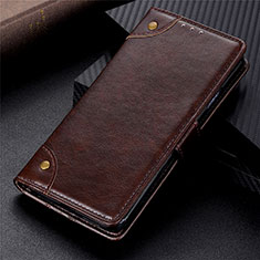 Funda de Cuero Cartera con Soporte Carcasa L02 para Vivo Y12s Marron