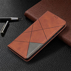 Funda de Cuero Cartera con Soporte Carcasa L02 para Xiaomi POCO C3 Marron