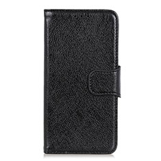 Funda de Cuero Cartera con Soporte Carcasa L02 para Xiaomi Redmi 9 Negro