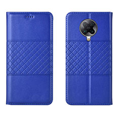 Funda de Cuero Cartera con Soporte Carcasa L02 para Xiaomi Redmi K30 Pro Zoom Azul