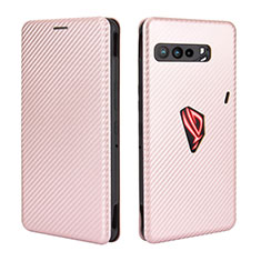 Funda de Cuero Cartera con Soporte Carcasa L02Z para Asus ROG Phone 3 Oro Rosa