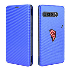 Funda de Cuero Cartera con Soporte Carcasa L02Z para Asus ROG Phone 3 Strix ZS661KS Azul