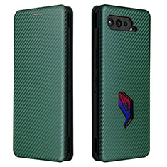 Funda de Cuero Cartera con Soporte Carcasa L02Z para Asus ROG Phone 5 Pro Verde