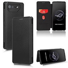 Funda de Cuero Cartera con Soporte Carcasa L02Z para Asus ROG Phone 7 Ultimate Negro