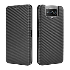 Funda de Cuero Cartera con Soporte Carcasa L02Z para Asus Zenfone 7 Pro ZS671KS Negro