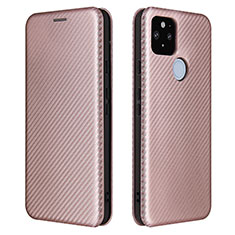 Funda de Cuero Cartera con Soporte Carcasa L02Z para Google Pixel 5a 5G Oro Rosa