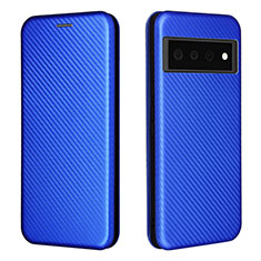 Funda de Cuero Cartera con Soporte Carcasa L02Z para Google Pixel 6 Pro 5G Azul