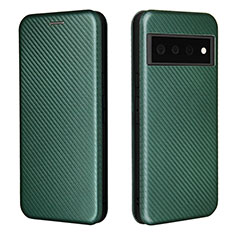 Funda de Cuero Cartera con Soporte Carcasa L02Z para Google Pixel 6 Pro 5G Verde