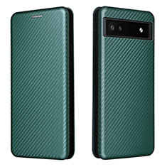 Funda de Cuero Cartera con Soporte Carcasa L02Z para Google Pixel 6a 5G Verde