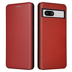 Funda de Cuero Cartera con Soporte Carcasa L02Z para Google Pixel 7a 5G Marron