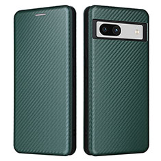 Funda de Cuero Cartera con Soporte Carcasa L02Z para Google Pixel 7a 5G Verde