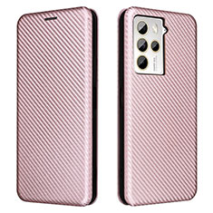 Funda de Cuero Cartera con Soporte Carcasa L02Z para HTC U23 5G Oro Rosa