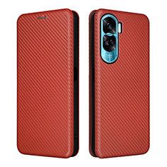 Funda de Cuero Cartera con Soporte Carcasa L02Z para Huawei Honor 90 Lite 5G Marron