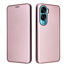 Funda de Cuero Cartera con Soporte Carcasa L02Z para Huawei Honor 90 Lite 5G Oro Rosa