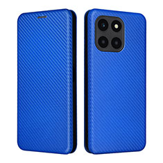 Funda de Cuero Cartera con Soporte Carcasa L02Z para Huawei Honor X6a Azul