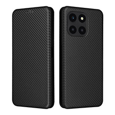 Funda de Cuero Cartera con Soporte Carcasa L02Z para Huawei Honor X6a Negro