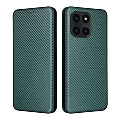 Funda de Cuero Cartera con Soporte Carcasa L02Z para Huawei Honor X6a Verde